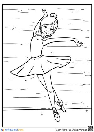 Litlle girl dancing ballet