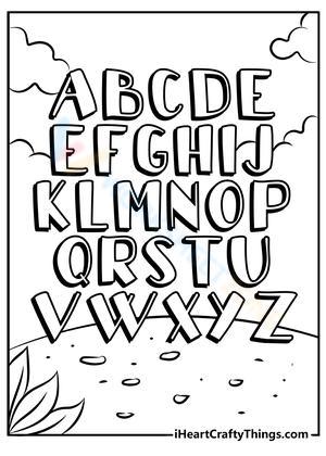 Alphabet chart on the hill