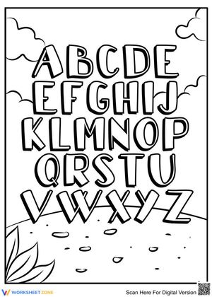 Alphabet chart on the hill
