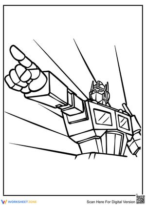 Cool Transformers Printable Coloring Page | Grade K-5
