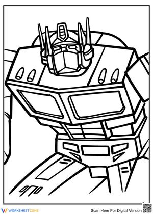 Strong Transformer Coloring Page | Essential Grade K-5