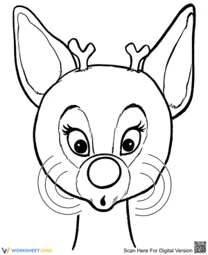 Cute Reindeer Worksheet