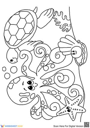 Ocean Friends Coloring Page | Essential Grade K-5 Ready