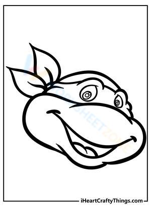 Ninja turtle's Portrait Coloring 