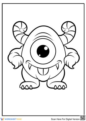 Cute Monster Worksheet