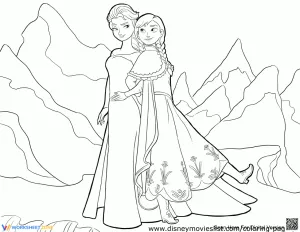 Anna and Elsa Coloring Page | Essential Grade K-2 Art