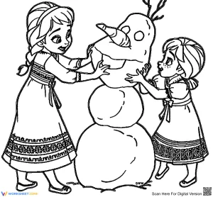 Baby Anna and Elsa Coloring Page | Essential Printable