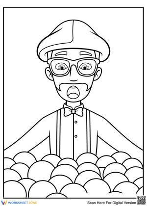 Surprised Blippi Fun Worksheet
