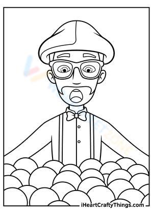 Surprised Blippi Fun Worksheet
