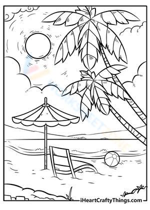 Beach day and Palm tree