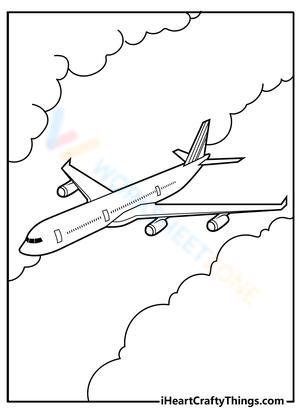 Flying Airplane Fun Worksheet