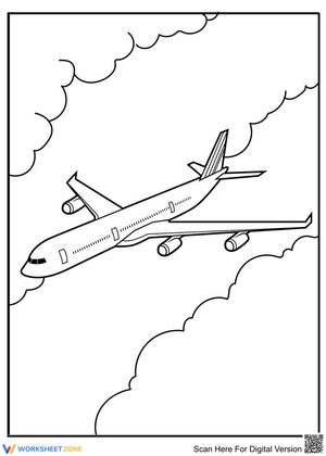 Flying Airplane Fun Worksheet