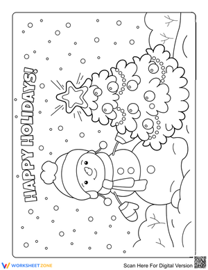 Snowman and Xmas tree