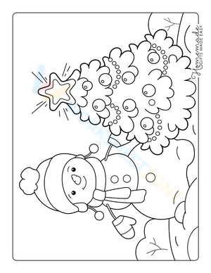 Snowman and Xmas tree