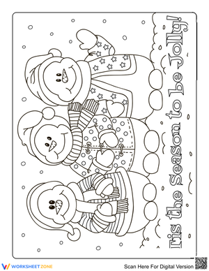 Three Snowman wear jackets