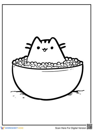 Pusheen Bath Coloring Page | Essential Grade K-5 Ready