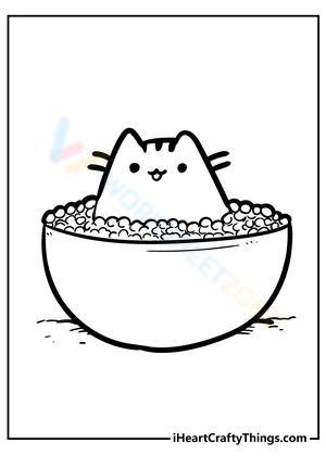 Pusheen on the bath