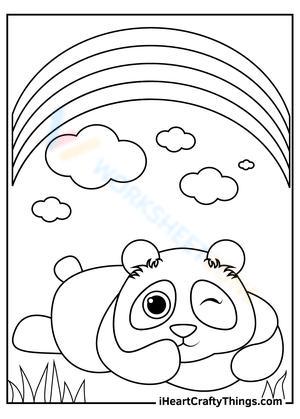 Panda and the rainbow