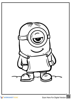 Printable Smiley Minion Coloring Page | Grade K-5 Ready