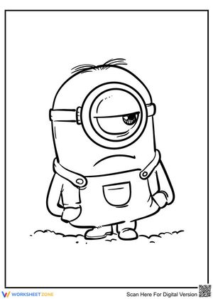 Upset Minion Coloring Page | Essential Grade K-5 Art