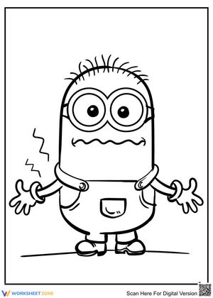 Confusing Minion Coloring Page | Essential Grade K-5