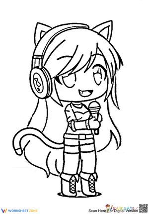Gacha Life Character Illustration Worksheet