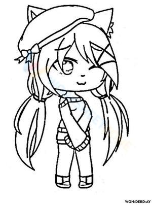 Cute Girl from Gacha Life Illustration Worksheet