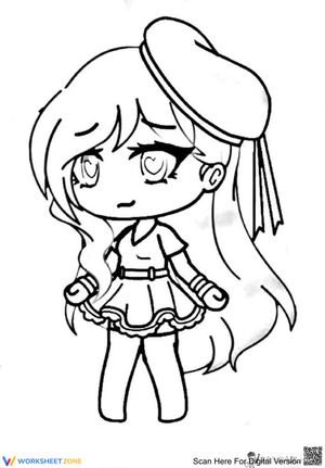 Charming Girl from Gacha Life Worksheet