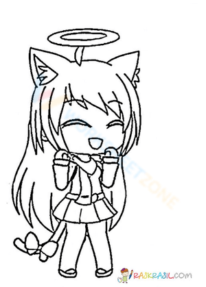 Lovely Girl from Gacha Life Illustration Worksheet