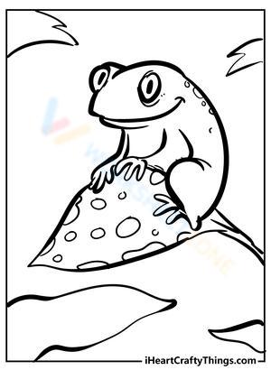 Cute Frog Illustration Worksheet