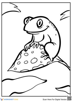 Cute Frog Illustration Worksheet