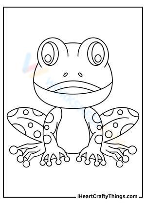Cute Little Frog Illustration Worksheet