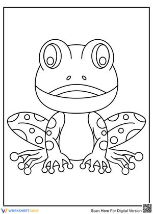 Cute Little Frog Illustration Worksheet