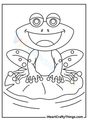 Happy Little Frog Illustration Worksheet