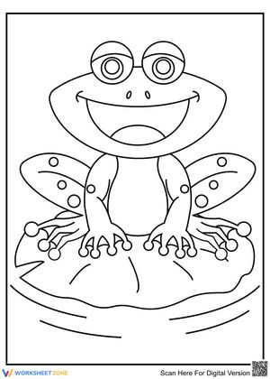 Happy Little Frog Illustration Worksheet