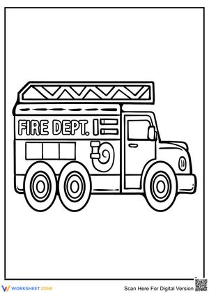 Fire Department Illustration Worksheet