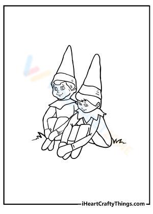 Two Elves Coloring
