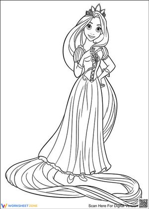 Printable Rapunzel Coloring Page | Grade K-2 Essential