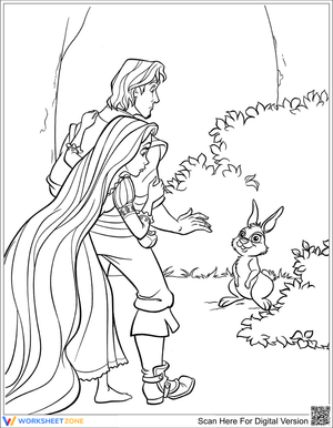 Rapunzel & Flynn Coloring Page | Essential K-5 Printable