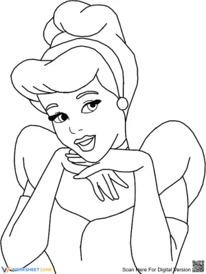 Beautiful Cinderella Coloring Sheet