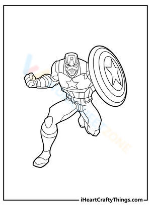 Fighting Captain America Illustration Worksheet