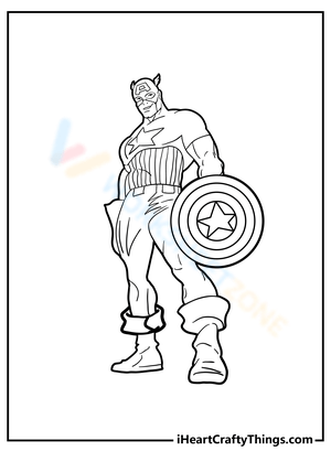 Smiley Captain America Illustration Worksheet