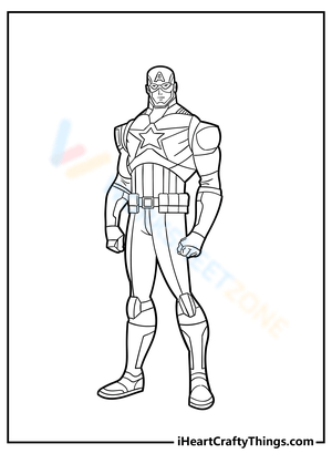 Strong Captain America Illustration Worksheet