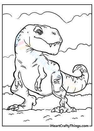 Calm Looking T-Rex Illustration Worksheet