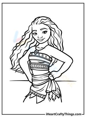 Gorgeous Moana Illustration Worksheet