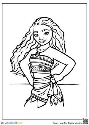 Gorgeous Moana Illustration Worksheet