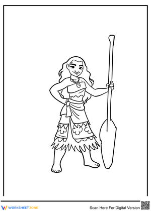 Cool Moana Illustration Worksheet