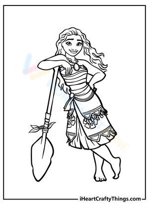 Beautiful Moana Illustration Worksheet