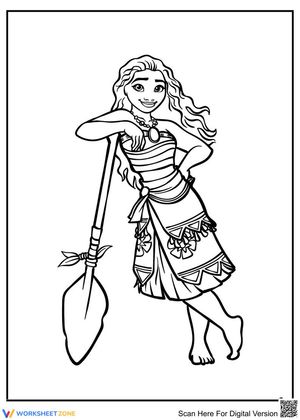 Beautiful Moana Illustration Worksheet