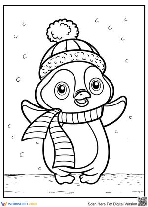 Penguin in the Snow